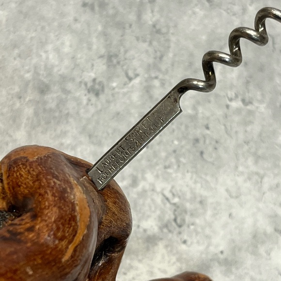 Vintage Corkscrew Laurent Siret Rochefort France wooden handle - Picture 9 of 12